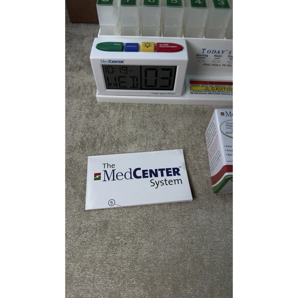 30 Day Pill Organizer W/ Talking Alarm Clock Medication Reminder System